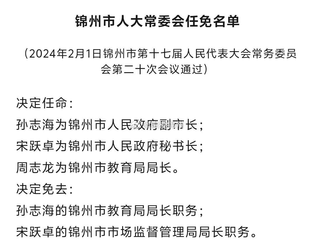 锦州市建设局人事任命，塑造未来城市的新领导力量