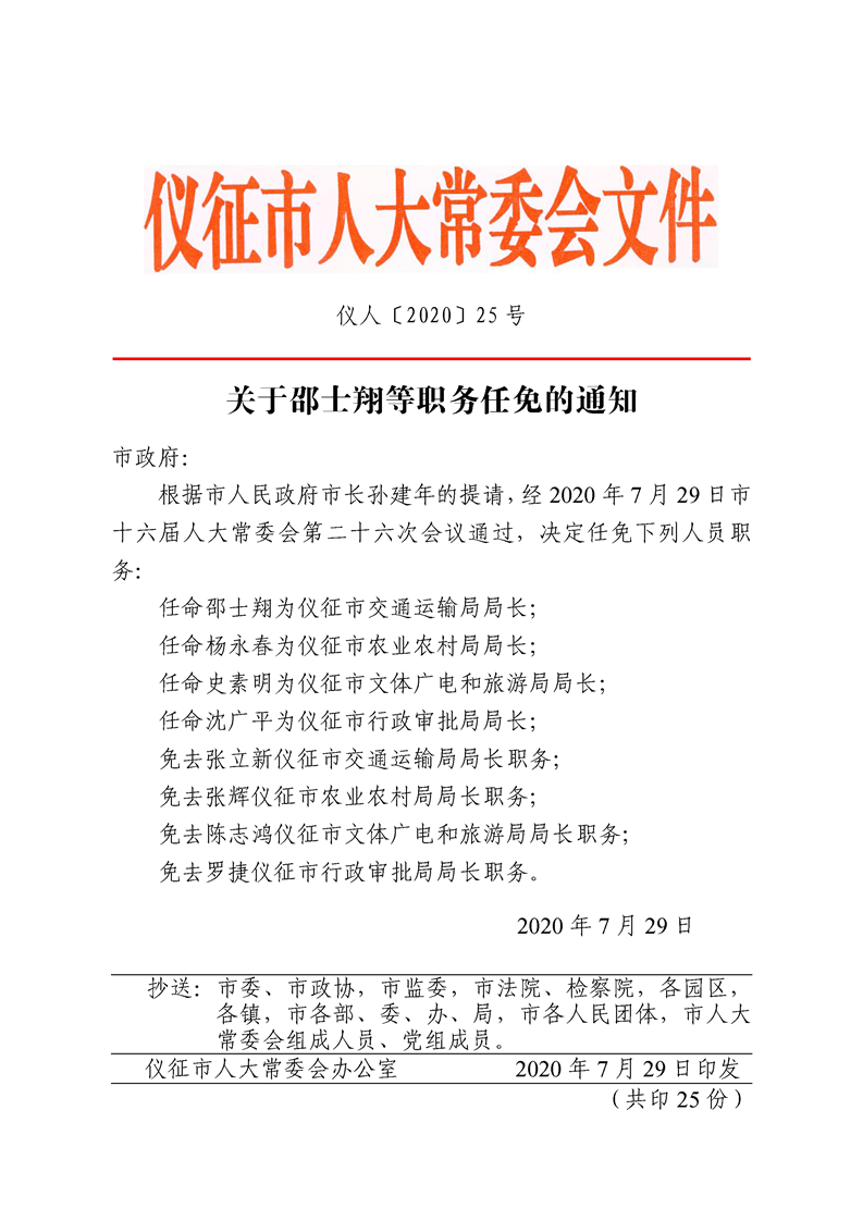 仪征市人力资源和社会保障局人事任命，激发新动能，塑造未来新篇章